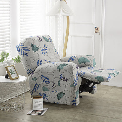 Stretch Printed Fabric All Inclusive Recliner Cover Single Seat