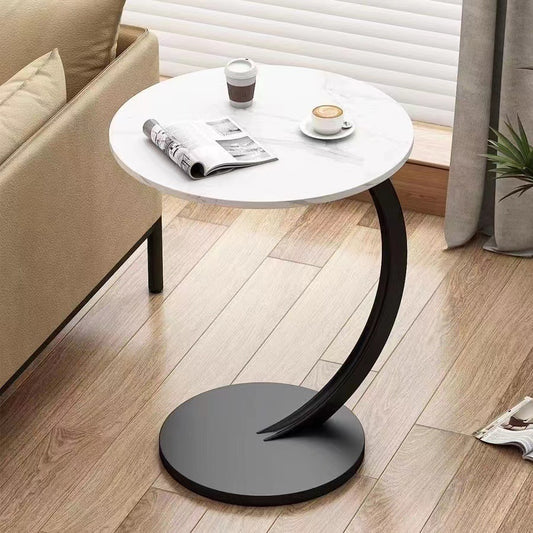 Round Small Coffee Table Living Room Sofa Side Table Bedroom Bedside Table Bedside Table Small Table Movable Coffee Table