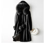 Fashion New Product Fur Women's Mid-length Slim Coat