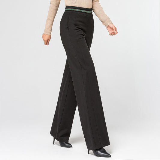 Korean Wide Leg Pants White Duck Down Winter Pants