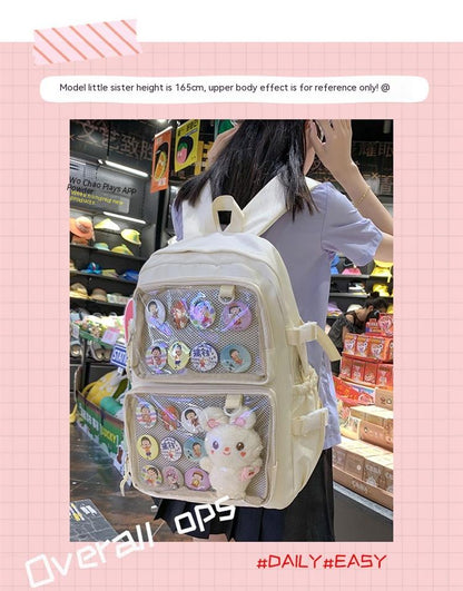 Large Capacity Transparent Shoulder Pain Bag For Girls