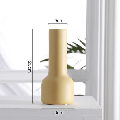 Morandi Color Nordic Style Creative Ceramic Dry Flower Vase Living Room Flower