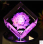 3D Crystal Inner Carved Rose Ornaments
