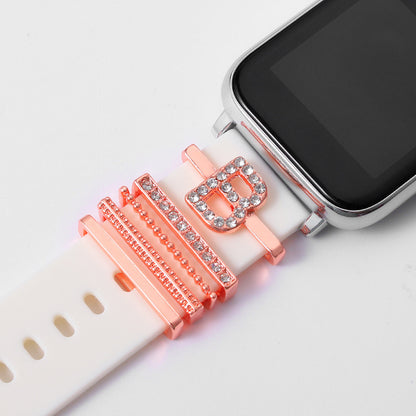 Rose Gold English Alphabet Buckle