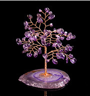 Handicraft Amethyst Crushed Stone Fortune Tree Decoration