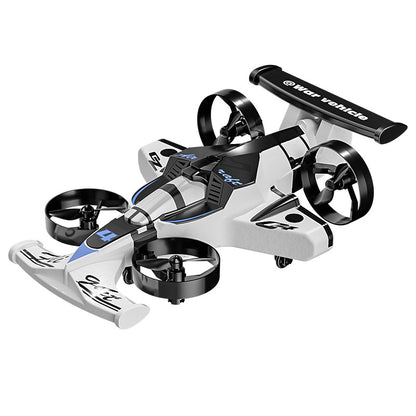 Shadow-Strike X: The Ultimate Land-Air Hybrid | White & Blue War Vehicle Dual-Mode RC Drone with Airplane Drift Mode