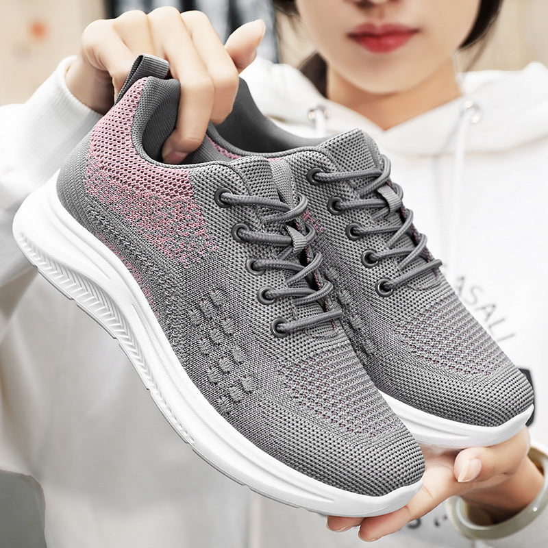Lace-up Sneakers Women Light Breathable Flats Shoes - FLIPSTYLEZLLC