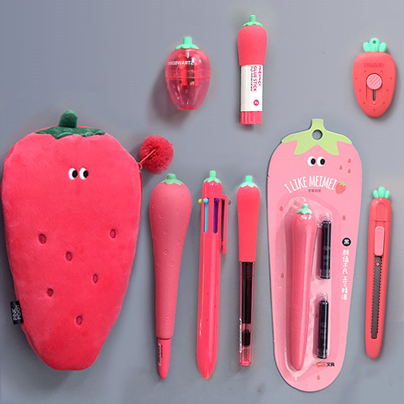 Silicone Pencil Bag Student Cute Plush Storage Bag