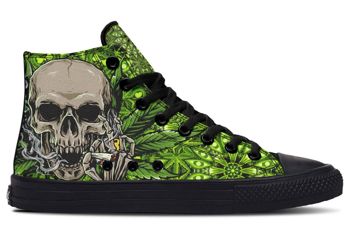 Printed Couple High Top Canvas Shoes