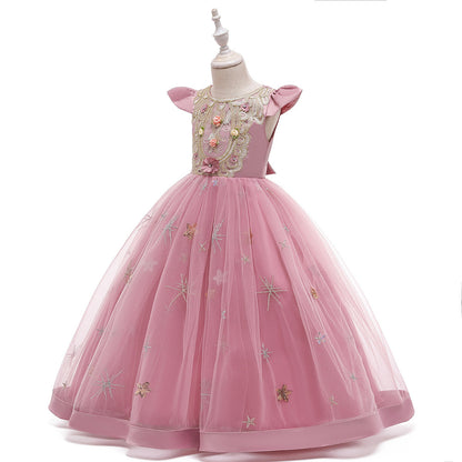 Banquet Evening Dress Girl Princess Tutu Little Host Performance Costume