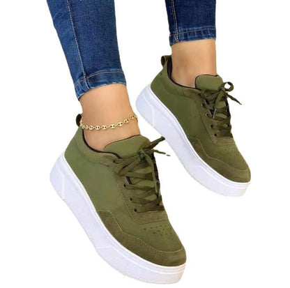 Women's Plus Size Casual Lace-up Sneakers