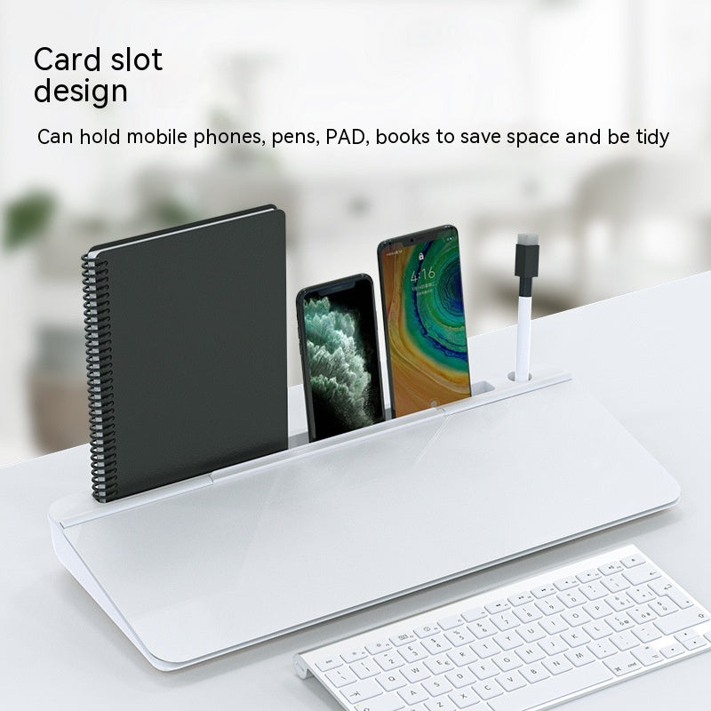 Computer Desktop Keyboard Portable Erasable Message Note Board Office Storage Box