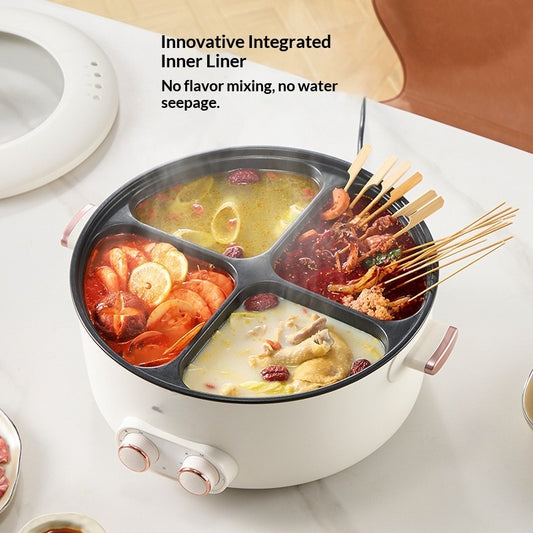 Four-Compartment Hot PotSkillet Multifunctional Large-Capacity Electric Hot Pot