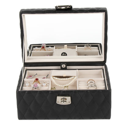 Large-capacity Leather European-style Jewelry Storage Box