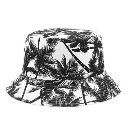 Printed Double-sided Bucket Hat Outdoor Travel Sun Visor