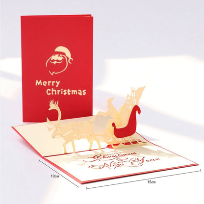 3d Christmas Greeting Card Stereo Christmas Tree Card Creative