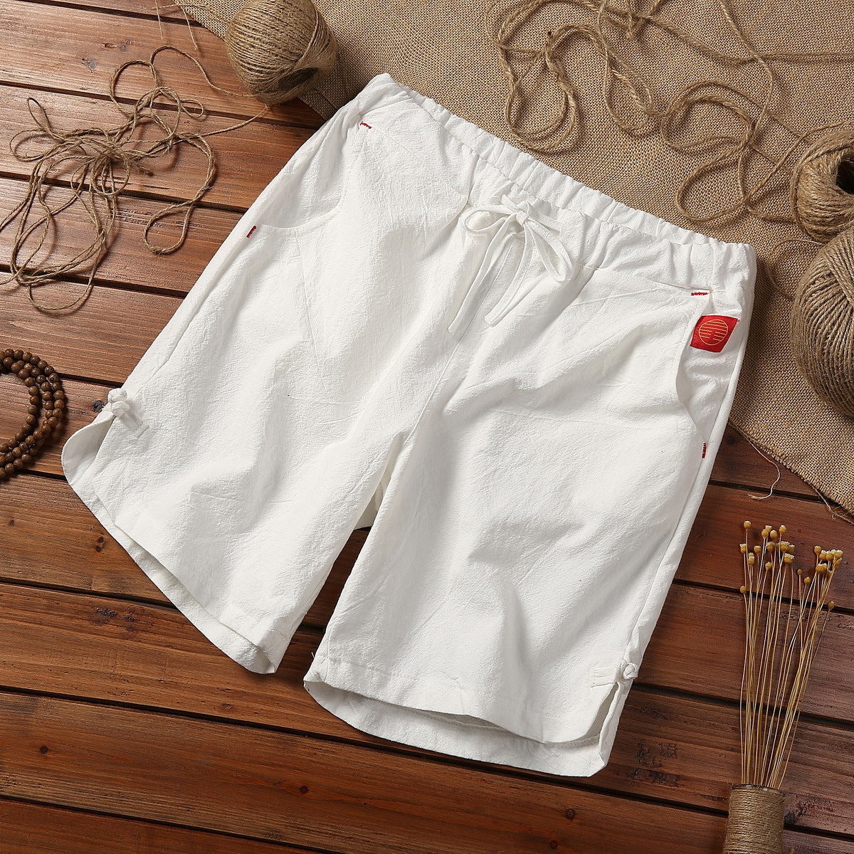 Summer Plus Size Cotton And Linen Casual Shorts Breathable Men's Clothing