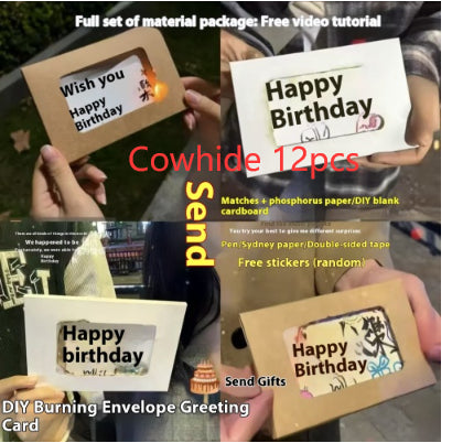 Handmade DIY Greeting Birthday Envelope Cartridge Material Package