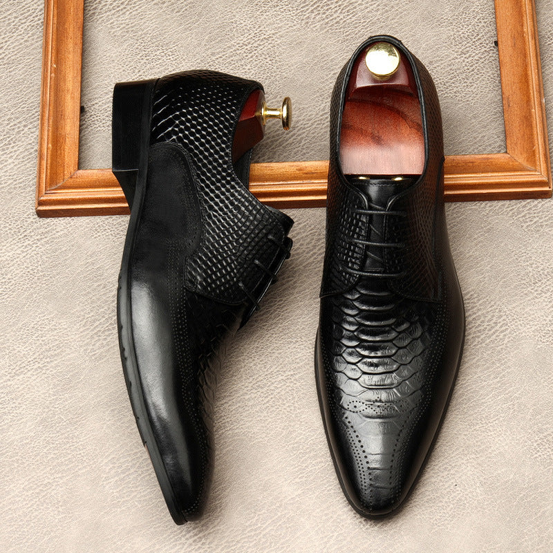 New Product Pointed Toe Men's Fashion British Formal Leather Shoes