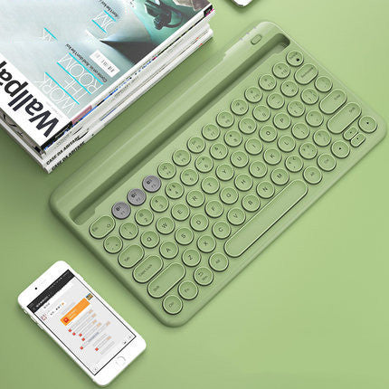 Bluetooth Keyboard Android Can Connect To Mobile Phone Tablet Notebook Mute Cute