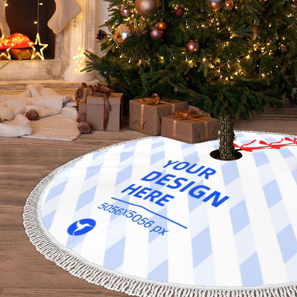 Create Your Own Fringed Edge Christmas Tree Padded Apron