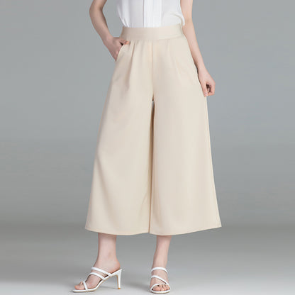 Solid Color Wide Leg Pants Large Size High Waist Casual