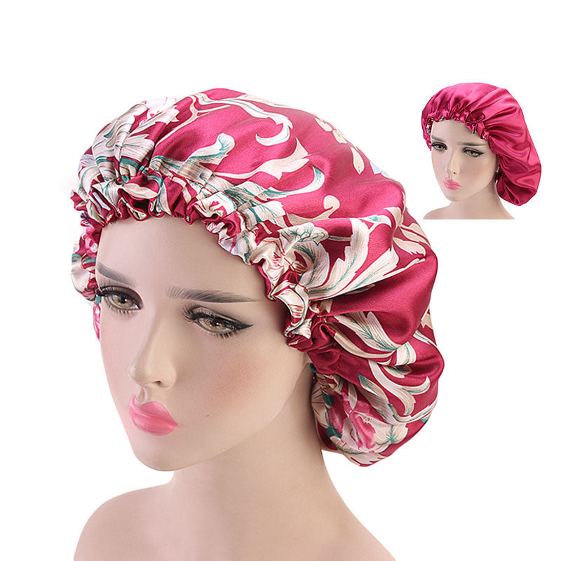 Extra Large Double Satin Lace Night Hat