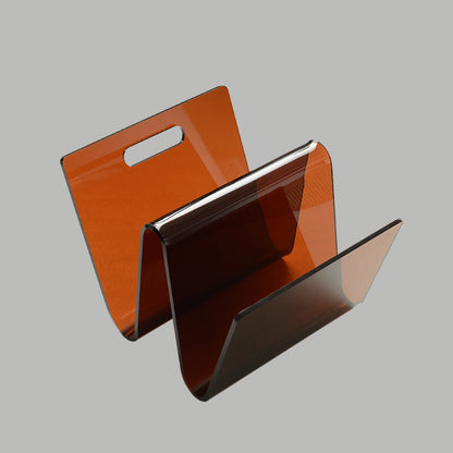 Acrylic Decorative Bookstand Retro W-shaped Storage Rack