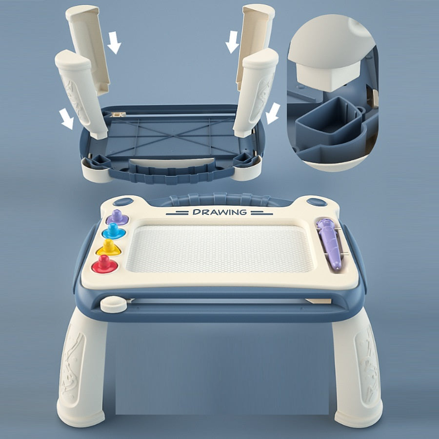 Portable Children's Toy With Table Leg Small Drawing Board