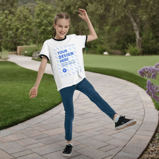 Create Your Own Loose Youth Contrast Short Sleeve T-Shirt