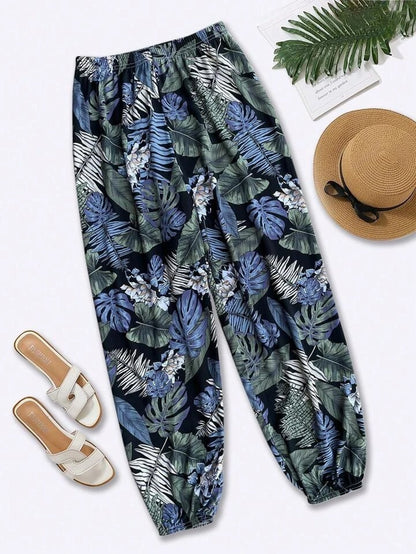 Comfort Casual Printed Ankle Banded Pants Loose Sports Versatile Sweatpants