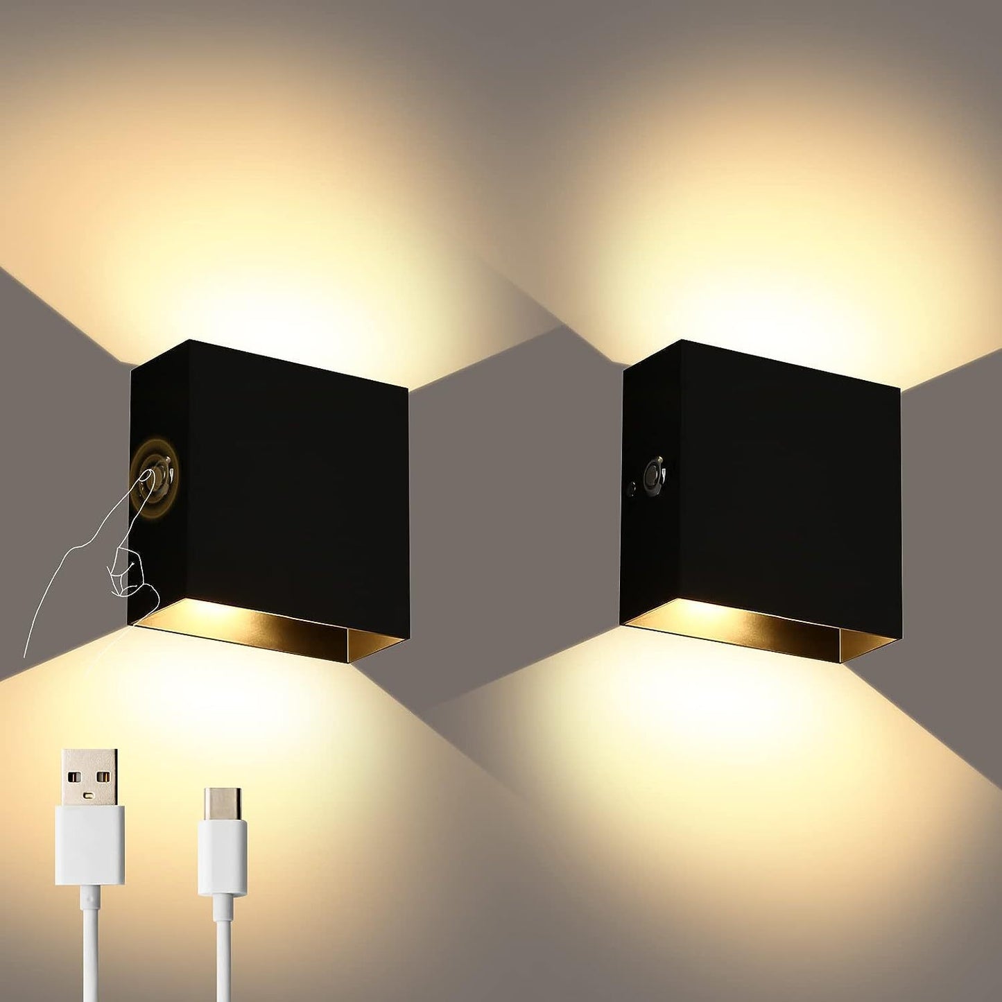 Wiring Free Rechargeable Wall Lamp USB Rechargeable Wall Lamp