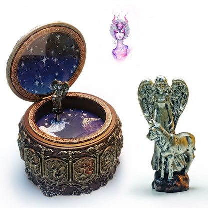 Twelve Constellation Resin Music Box Music Box Crafts Creative Birthday Gift