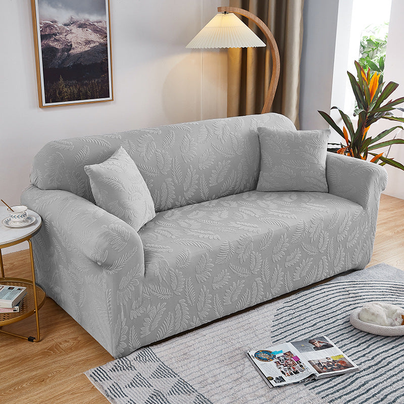 Solid Color Jacquard European Sofa Cover Stretch Fabric Craft
