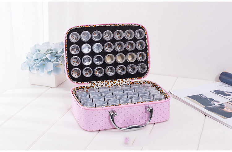 Novel With Bottle 56 Grid Diamond Painting Sub-diamond Bag Storage Bottle Carrying Case Suitcase