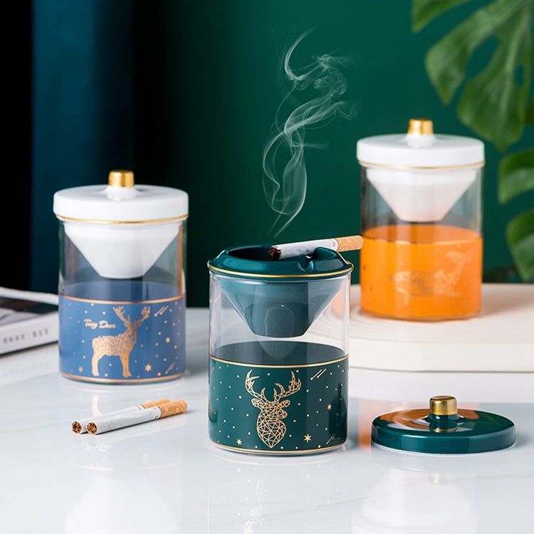 Creative Ashtray Of The Office With Anti-fly Ash And Smoke