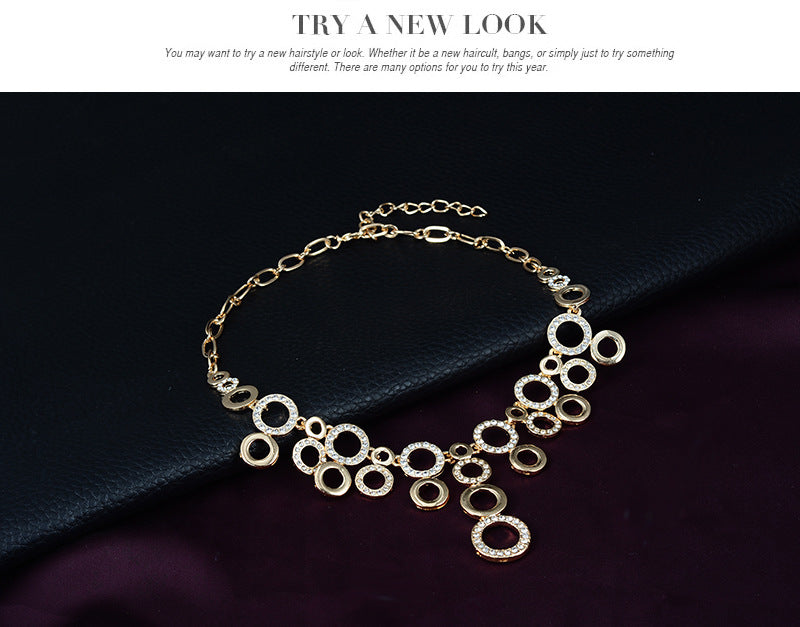 Diamond Jewelry Four-piece Alloy Jewelry Set - FLIPSTYLEZLLC