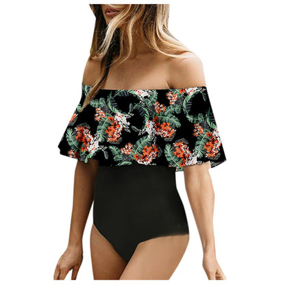 New Siamese Fit Slimming Off-shoulder Bikini Swimsuit