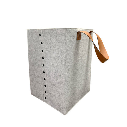 Felt Storage Bucket Removable Snap Button Large Capacity Storage