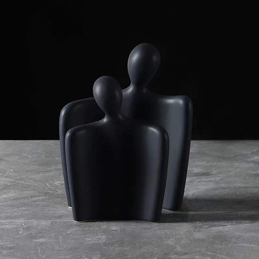 Simple Modern Black And White Geometric Ceramic Vase Ornaments