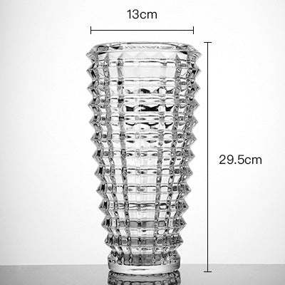 Simple Thickened Aggravated Glass Crystal Vase