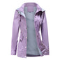 Detachable Hood Trench Coat Women's Women's Plus Size
