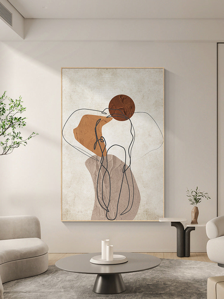 Modern Minimalist Living Room Sofa Background Wall Hanging Painting