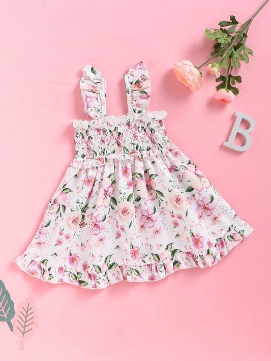 New European And American Baby Girl's Broken Lace Suspender Dress