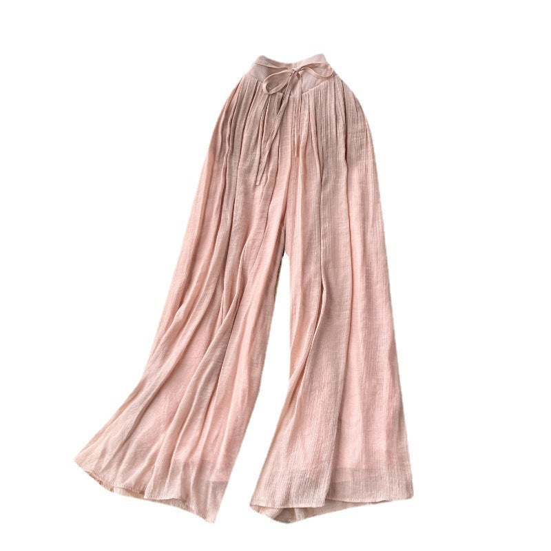Thin Slimming High Waist Chiffon Pants Loose Casual Pants