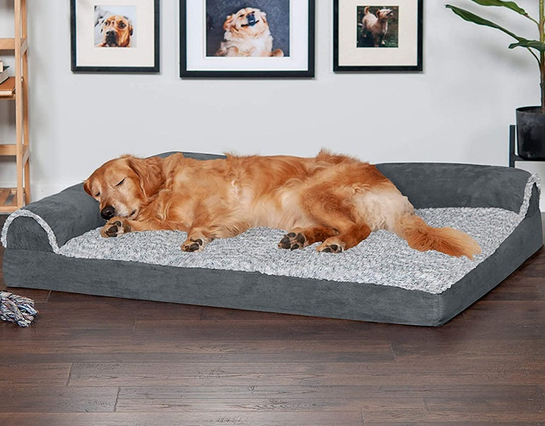 L-Shaped Pet Mattress Removable And Washable Wave Memory Foam
