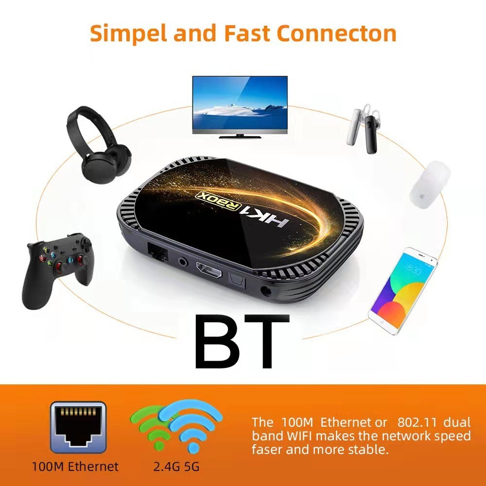 HK1 X4S Android 11 Set-top BOX TV BOX S905X4 5GWiFi Bluetooth 8k