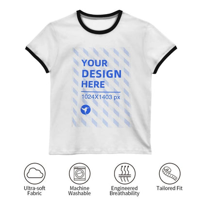 Create Your Own Loose Youth Contrast Short Sleeve T-Shirt