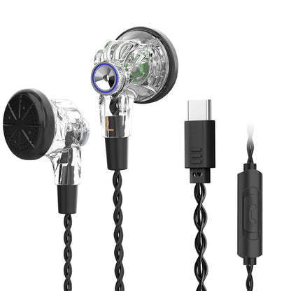 Wired Music Headset Flat Head Earbuds Computer Mobile Phone Universal