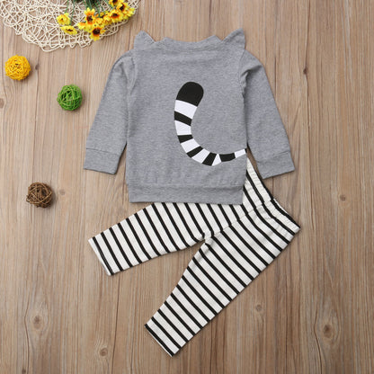 Brown Bear Shape Cute Long-sleeved Simple Children's Suit